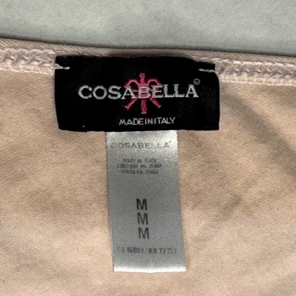 Cosabella Made in Italy V-Neck Stretchy Long Camisole Petal Light Pink Women M - Picture 5 of 6